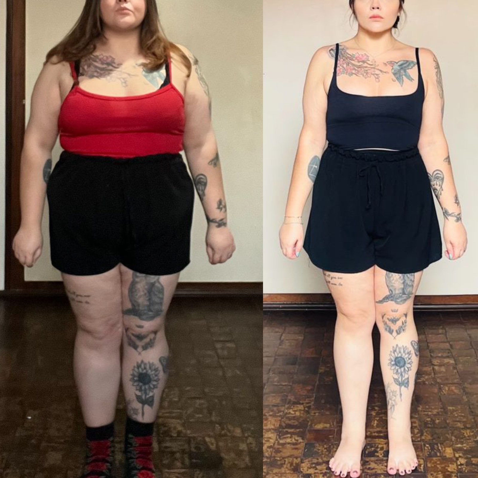 Antes e depois — aluno Torres Squad 8